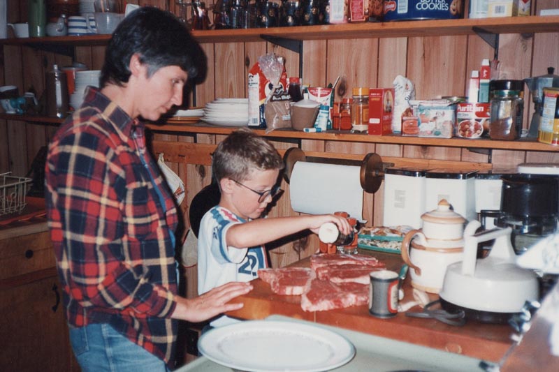 Mom taught me to cook and was always patient. The learning was more important than any mess I made.