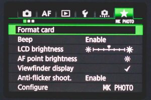 Customize your camera menu | Photo Proventure